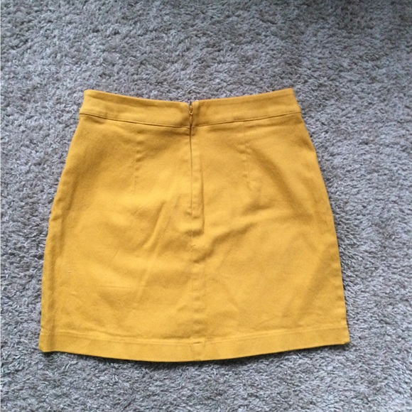 Forever 21 Mustard Yellow Mini Skirt - Picture 9 of 11